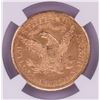 Image 4 : SECOND FINEST KNOWN - RARE 1876-CC $5 Liberty Head Half Eagle Gold Coin NGC MS62 CAC