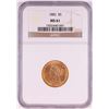 Image 1 : 1882 $5 Liberty Head Half Eagle Gold Coin NGC MS61