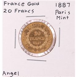 1887 Paris Mint France 20 Francs Gold Coin