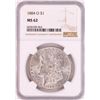 Image 1 : 1884-O $1 Morgan Silver Dollar Coin NGC MS62 Nice Toning