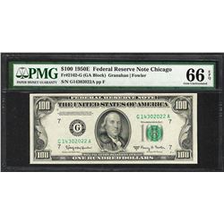 1950E $100 Federal Reserve Note Chicago Fr.2162-G PMG Gem Uncirculated 66EPQ