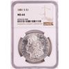 Image 1 : 1881-S $1 Morgan Silver Dollar Coin NGC MS64 Great Toning
