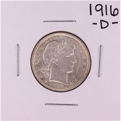 1916-D Barber Quarter Coin