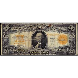 1922 $20 Gold Certificate Note