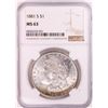 Image 1 : 1881-S $1 Morgan Silver Dollar Coin NGC MS63 Nice Toning