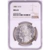 Image 1 : 1881-S $1 Morgan Silver Dollar Coin NGC MS63 Nice Toning