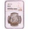 Image 1 : 1881-S $1 Morgan Silver Dollar Coin NGC MS62 Nice Toning
