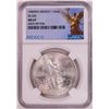 Image 1 : 1985Mo Mexico 1 Onza Libertad Silver Coin NGC MS67