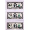 Image 1 : Lot of (3) 2003A $2 Federal Reserve Notes Uncirculated in Cases