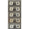 Image 1 : Lot of (5) 1934 $1 Funnyback Silver Certificate Notes