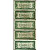 Image 2 : Lot of (5) 1934 $1 Funnyback Silver Certificate Notes