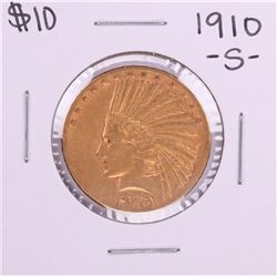 1910-S $10 Indian Head Eagle Gold Coin