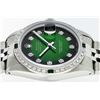 Image 9 : Rolex Men's Stainless Steel 36mm Green Vignette Diamond Datejust Watch