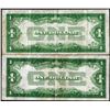 Image 2 : Lot of (2) 1934 $1 Funnyback Silver Certificate Notes