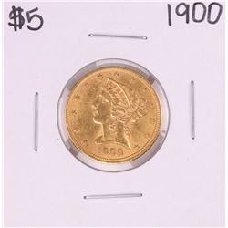 1900 $5 Liberty Head Half Eagle Gold Coin