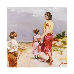 Pino (1939-2010) "Going Fishing" Limited Edition Giclee on Canvas