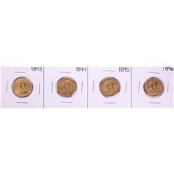 Lot of 1893-1896 Great Britain Sovereign Gold Coins