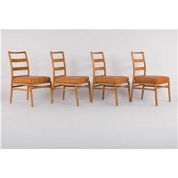 T.H. Robsjohn-Gibbings - Dining suite: Comprised of table and 6 chairs