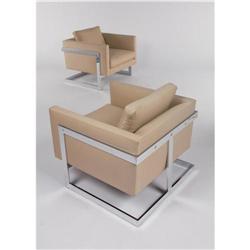 Milo Baughman - Pair of club chairs