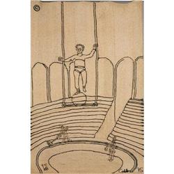 Alexander Calder - "Circus" handwoven maguey jute fiber tapestry