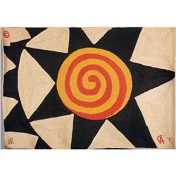 Alexander Calder - "Star" handwoven maguey jute fiber tapestry