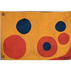 Alexander Calder - "Sun" handwoven maguey jute fiber tapestry