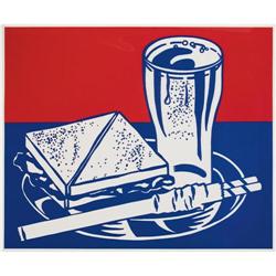 Roy Lichtenstein - "Sandwich and Soda" (from "Ten works by Ten Painters")