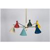 Image 2 : Italian - Italian hanging lamp with multi-colored shades