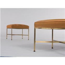 Paul McCobb - Pair of upholstered stools (model no. 1306)