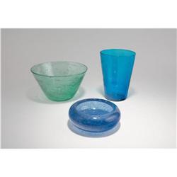 American Modern - Group of glass objects (3)