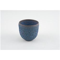 James Lovera - Ceramic bowl with blue Crater glaze