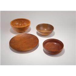 American Studio - Group of turned wood bowls (4)
