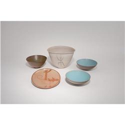 Frank Rood, Fern Giorgi, Esther Sills, Chancey - Group of ceramic bowls (5)
