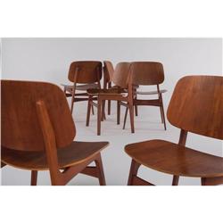 Borge Mogensen - Set of 6 side chairs (model no. 122)