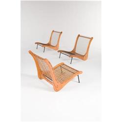 American Mid Century - Group of three lounge chairs