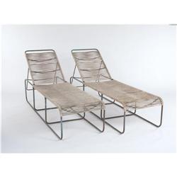Brown Jordan - Bronze tube chaises (2)