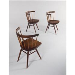 George Nakashima - Group of 6 "Straight-Backed" chairs