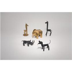 Austrian Modern - Group of metal animal figures (5)