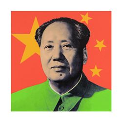 Steve Kaufman (1960-2010), "Chairman Mao" Limited Edition Hand Pulled Silkscreen on Canvas, Numbered