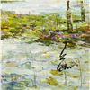 Image 2 : Inam, Original Oil Painting on Canvas (38" x 38"), Hand Signed with Letter of Authenticity.