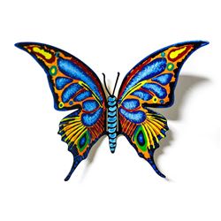 Patricia Govezensky- Original Painting on Cutout Steel "Butterfly CXXIV"
