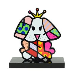 Romero Britto"Royalty II" Hand Signed Limited Edition Sculpture; Authenticated.