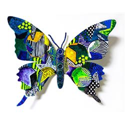 Patricia Govezensky- Original Painting on Cutout Steel "Butterfly LXXX"