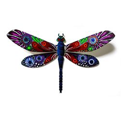 Patricia Govezensky- Original Painting on Cutout Steel "Dragonfly LXXXVI"