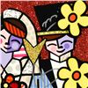 Image 2 : Romero Britto, "Spring Love" Framed Original Mixed Media on Board, Hand Signed with Certificate of o