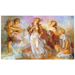 Lena Sotskova, "Birth of Venus" Hand Signed, Artist Embellished Limited Edition Giclee on Canvas wit