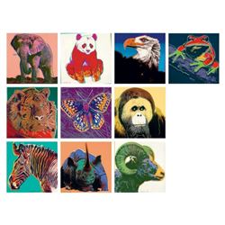 Andy Warhol- Screenprint in colors (Set of 10) "Endangered Species"