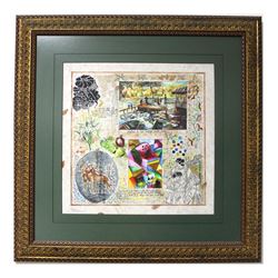 Patricia Govezensky- Original Mixed Media on Japon Paper "Going Green"