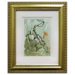 Salvador Dali- Original Color Woodcut on B.F.K. Rives Paper "Inferno 24"