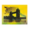 Image 1 : Steve Kaufman (1960-2010), "London Bridge" Hand Signed and Numbered Limited Edition Hand Pulled silk